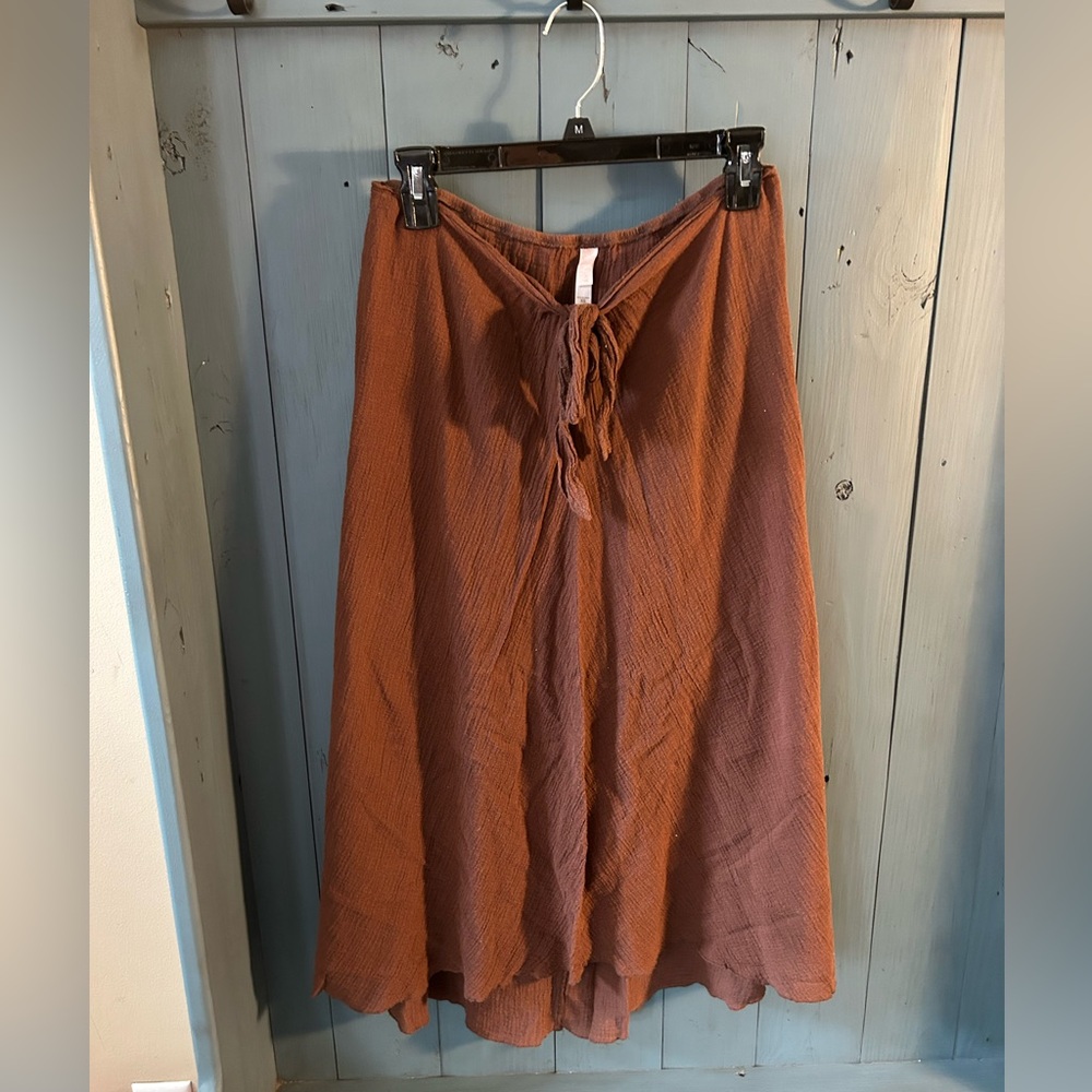 Victoria’s Secret Brown Gauze Maxi Skirt | Beach Cover-Up, Size XS